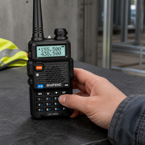 BFUV-5RX Talkie-walkie professionnel tri-bande VHF/UHF, radio bidirectionnelle 5W, 128 canaux, longue portée, interphone analogique portable - Product Image 4