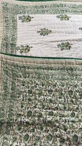 Colcha Kantha Hecha a Mano con Estampado Indio, 100% Algodón Puro, Colcha Kantha Orgánica Reversible para Invierno - Product Image 6