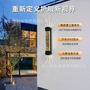 Lámpara de pared de cristal para exteriores, impermeable, luz para puerta de villa, foco ascendente y descendente, lámpara de pared de lujo para jardín y terraza - Product Image 2