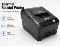 Printer Thermal USB 58mm Antarmuka USB Kabel USB Termasuk Printer Struk 203dpi 90mm Per Detik untuk Sistem POS