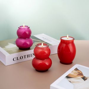 Recipiente de Cera de Soja Resistente ao Calor, Frasco de Vidro Redondo de Luxo Vazio para Fabricação de Velas por Atacado - Product Image 2