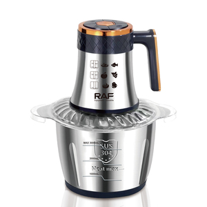 Robot culinaire RAF 3L Bol en acier inoxydable 300W <span class=keywords><strong>Hachoir</strong></span> de cuisine durable pour légumes, viande, mélange et préparation quotidienne de la cuisine - Product Image 6