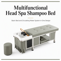 Table de massage électrique portable sur mesure avec réservoir d'eau chauffant, éponge haute densité, lit de spa japonais pour la tête, design inclinable, finition noire