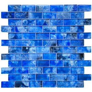 Carreaux de mosaïque en verre bleu vintage <span class=keywords><strong>Maestra</strong></span> 23x48mm pour piscine - Product Image 4