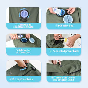 Sommer batterie betriebene Kühl weste Wasser umlauf kissen für Rücken und Brust Heiß-und Kalt verpackung für verbesserte Sicherheit und Komfort - Product Image 6