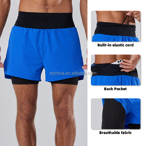 Nuova tasca Trail Running Back pantaloncini <span class=keywords><strong>da</strong></span> <span class=keywords><strong>corsa</strong></span> <span class=keywords><strong>da</strong></span> maratona all'aperto leggeri e traspiranti pantaloncini <span class=keywords><strong>da</strong></span> <span class=keywords><strong>corsa</strong></span> 2 pezzi in uno antiscivolo - Product Image 3