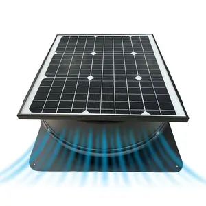14 inch 35W solar attic air vent heat exhaust fan solar panel powered residential house roof ventilation fan for home / factory