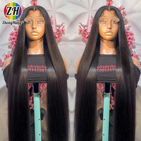 Perruque en cheveux indiens bruts avec dentelle HD, perruque complète en cheveux humains 100 % sans colle, 13x4, vierge, cuticules alignées, perruques Lace Front pour femmes noires