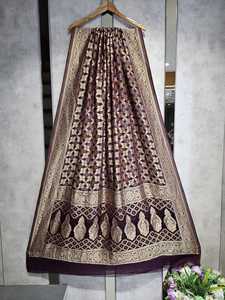 ผ้าจอร์เจียแท้นิ่มแบบพรีเมี่ยมความยาว2.50เมตรเงางามหรูหรามีรายละเอียดที่ประณีตสำหรับเสื้อผ้าอินเดียและปากีสถาน - Product Image 4