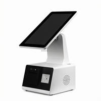 AOKIA Mesin Kios Swalayan 11.6 Inci Sistem POS Mesin Penjual Otomatis Kios Pembayaran Restoran Cepat Saji dengan Printer Struk dan Pemindai