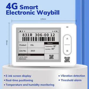 MinewTag Customized Smart Ble E-ink Display Waybill GPS Data Logger Tracker Temperature And Humidity Sensors With 2 Probes