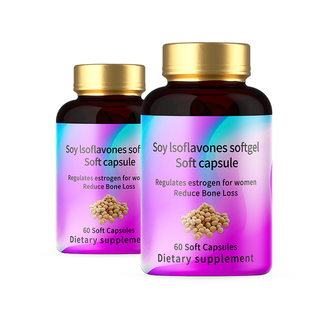 High Quality Non-GMO Private Label Soy Isoflavones Softgel 100 Vegetable Capsules Regulates Estrogen Levels Beauty Freckle Adult