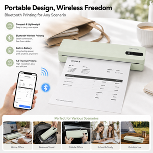 Imprimante thermique sans fil légère Xprinter BP1 avec batterie rechargeable pour reçus et documents de voyage, compatible <span class=keywords><strong>ChromeOS</strong></span> - Product Image 4