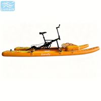 Vélo aquatique SUP Long Pontoon 1 personne, cadre en aluminium avec coussin d'air avant, flottabilité stable pour lac, portable, de Chine, Lumark