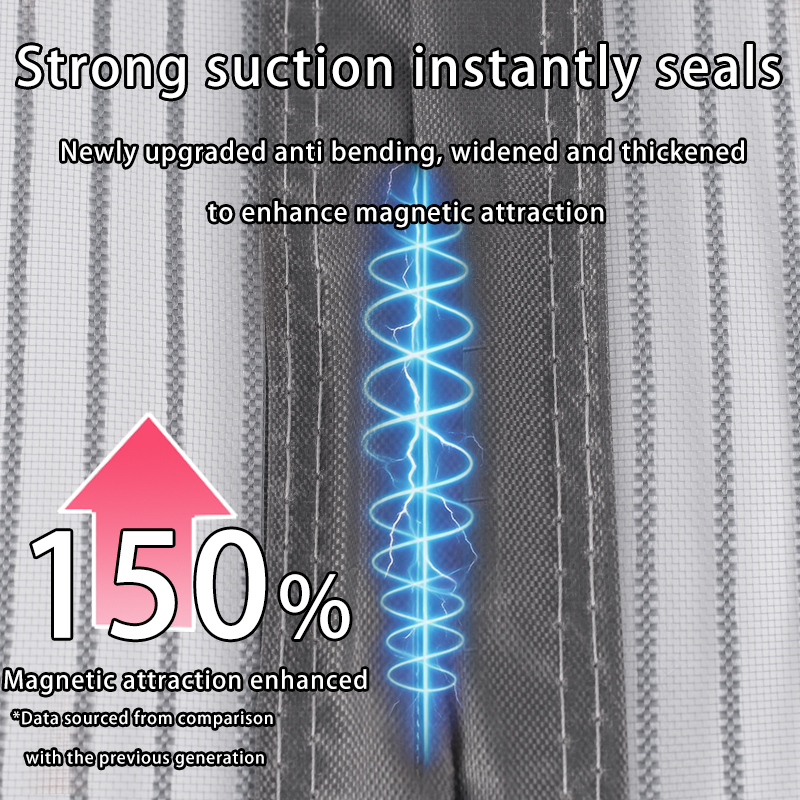 High Quality Factory Customized Ice Silk Polyester Door Curtain Strong Magnetic Mosquito Insect Resistant Washable · image 4