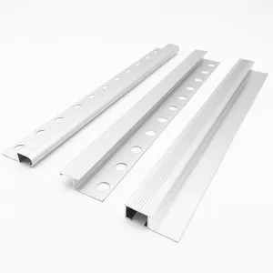 Aluminium extrudiertes Stufen treppen kanten profil Metall treppen kantens chutz verkleidung mit PVC-Inlay