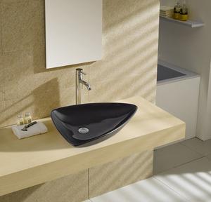 Lavabo Redondo de Cerámica para Baño, Diseño Artístico en Color - Product Image 2