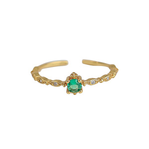 Gold Diamond Ring For Women Prong Setting Geometric Shape Index Finger Jewelry Gift - Product Image 5