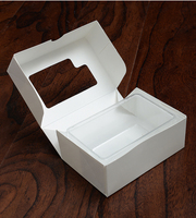 Lot de boîtes à gâteaux en gros avec boîte intérieure transparente en plastique et fenêtre blanche pour pâtisseries, fromages et gâteaux cuits