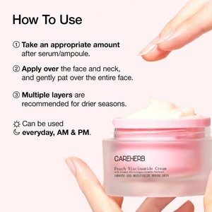 Crème hydratante pour le visage, soin de la peau coréen, crème éclaircissante, crème à la pêche et à la niacinamide - Product Image 5