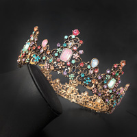Couronne Baroque, diadème de mariée coréenne, accessoires de cheveux, fleurs de mariage, couronne de cerceau pour mariée