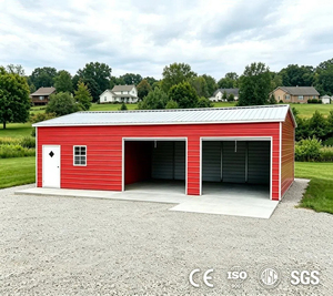 Carport Prefabbricato in Metallo a Basso Costo, Kit per Garage Auto, Struttura in Acciaio Leggero, Durevole, Dimensioni Personalizzabili per <span class=keywords><strong>Parcheggio</strong></span> - Product Image 2