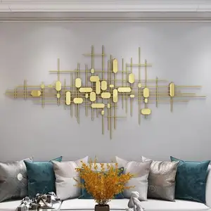 Ijzeren Wandlamp Luxe Sofa Slaapkamer Achtergrond Wanddecoratie Creatief Metaal Driedimensionale Muur Opknoping