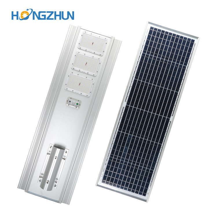 Alta lúmenes impermeable IP65 smd 50w 100w 150w todo en uno integrada led Luz de calle solar