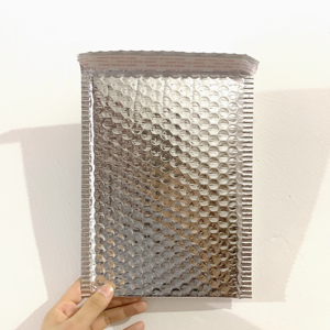 Tùy Chỉnh LOGO Bạc Chuyển Phát Nhanh Thư Gửi Thư Kim Loại Vận Chuyển Túi Poly Bong Bóng Bưu Phẩm Độn Phong Bì - Product Image 3