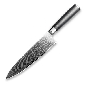 Cuchillo de Chef Damascus Cooking Life de 8 Pulgadas, Hoja de Acero Japonés VG10, Mango de Madera, Cuchillo de Cocina Profesional - Product Image 2
