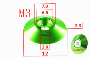 Xiaomi — parapluie creux coloré à tête plate, en aluminium, M4 M5 M6 M8 | Accessoires de nettoyage, vis conique alésé - Product Image 4