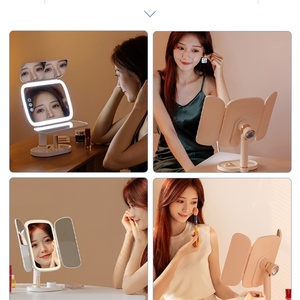 Miroir de Maquillage LED USB 5000mAh avec Contrôle Tactile Intelligent, Lumineux et sur Pied, pour Bureau - Product Image 6