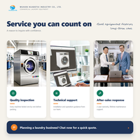 Séchoir à tambour inversé à gaz 16 kg x 2, certifié CE, grande capacité, pour blanchisserie hôtelière, paiement par code QR, empilable