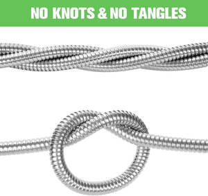 Nouveau produit en promotion : Tuyau d'arrosage de jardin flexible, extensible, en acier inoxydable, anti-corrosion et rétractable - Product Image 5