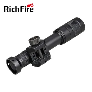 RichFire Senter Magnetik M600DF, Lampu Taktis LED Scout Dipasang Dapat Diisi Ulang