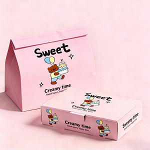 Cajas de Embalaje de Cartón Kraft para Alimentos, con Diseño de Logotipo Personalizado, Impresión de Grado Alimenticio, para Galletas, Pasteles, Pan, Repostería, Donuts, Macarons - Product Image 2