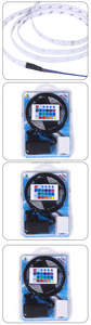 Set di Strisce <span class=keywords><strong>LED</strong></span> RGB <span class=keywords><strong>SMD</strong></span> 2835 con 54 <span class=keywords><strong>LED</strong></span>/m, Telecomando e Dimmer per Retroilluminazione <span class=keywords><strong>TV</strong></span> e Illuminazione Interna - Product Image 3