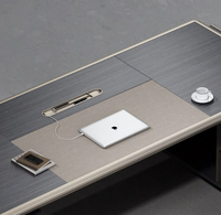 Meubles de bureau Design moderne Bureau de travail en bois italien pour PDG Bureau de direction