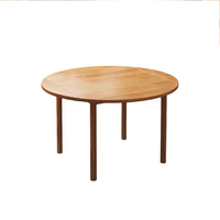 Ensemble de table à manger en bois massif moderne à double usage pliant rond et rétractable petits meubles de maison japonais