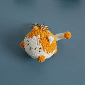 Wholesale Kawaii Crochet Cat Keychain Toy Pendant Mini Handmade Knitted Amigurumi <b>Plush</b> Animal Doll Kitten Backpack Bag Charm - Product Image 6