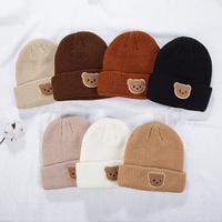 Chapeau chaud en tricot jacquard à motif animal mignon pour bébés et enfants, style coréen, nouvelle collection automne-hiver, en acrylique, idéal pour les voyages