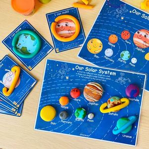 New Design Planets Solar System Theme Safety <b>Clay</b> Tool <b>Set</b> Boys Girls Toddlers Color Dough <b>Sets</b> for Kids Ages 5-7 - Product Image 1