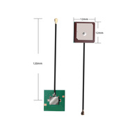 12*12mm 1575.42Mhz Active Interne GNSS Patch Céramique Antenne GPS Beidou RG178 Câble Vertical