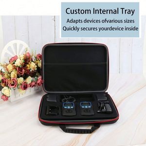 Custom <b>Hard</b> <b>Shell</b> EVA <b>Carrying</b> <b>Case</b> Tool Bag Wireless Interphone Storage <b>Case</b> Waterproof Leather Walkie Talkie Pouch Bag <b>Case</b> - Product Image 3