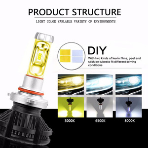 Phares de voiture Led X3, lampes antibrouillard pour automobile, H4, H7, H1, H11, HB3, 3000, 50W, 6500 lm, 8000K, 9005 K, 9006 K, 2 pièces - Product Image 2