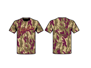 <span class=keywords><strong>Maglia</strong></span> da Baseball Classica 2027 con <span class=keywords><strong>Stampa</strong></span> a Righe Retrò, Vestibilità Ampia, Bottoni Completi, Manica Corta, in Tessuto Interlock - Product Image 1
