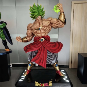 Statue en résine Dragon Ball Z <span class=keywords><strong>Super</strong></span> Saiyan <span class=keywords><strong>Broly</strong></span> grandeur nature 1:1, buste en fibre de verre, figurine intégrale avec boule d'énergie lumineuse - Product Image 2