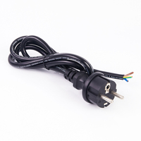 Câble électrique étanche standard européen, caoutchouc, prise 3 broches, prise 250V, connecteur, cordon de 2m/5m, équipement électrique, homologué