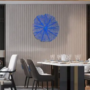 Schlussverkauf Fabrik niedriger Preis moderner Luxus-Hohlraum Korallenmetall Edelstahl hängende Wandkunst Heimdekoration