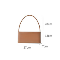 Tas Selempang Kulit Sapi Asli Minimalis Retro untuk Wanita, Dompet Kulit Sapi Asli Mewah dengan Tali Terintegrasi OEM
